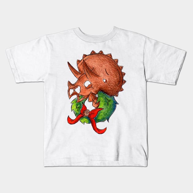 Festive Fossil Kids T-Shirt by KristenOKeefeArt